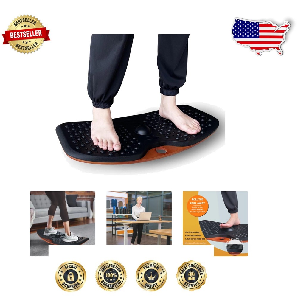 Large Anti-Fatigue Balance Board for Standing Desks - Boost Engagement & Comfort