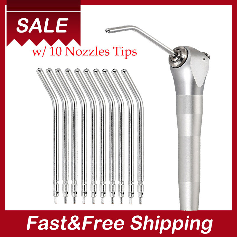 Dental Air Water Spray Triple Syringe 3 Way Handpiece w/ Nozzles/Tips/Tubes