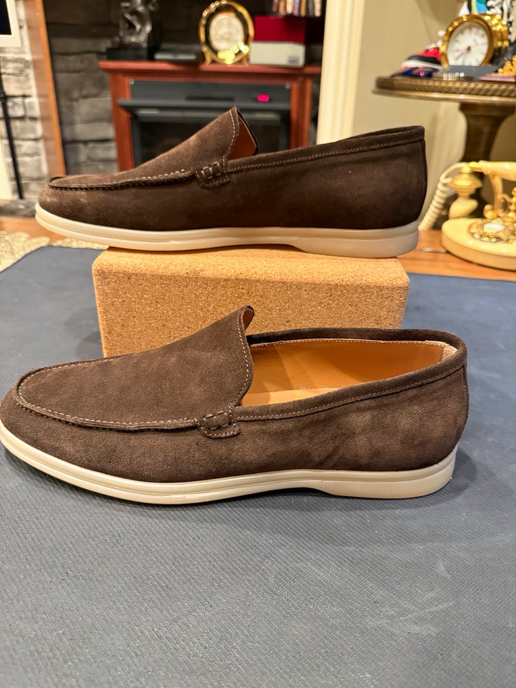 Mingo Portofino Brown Suede Loafers Men's Slip On Casual Round Toe US 10