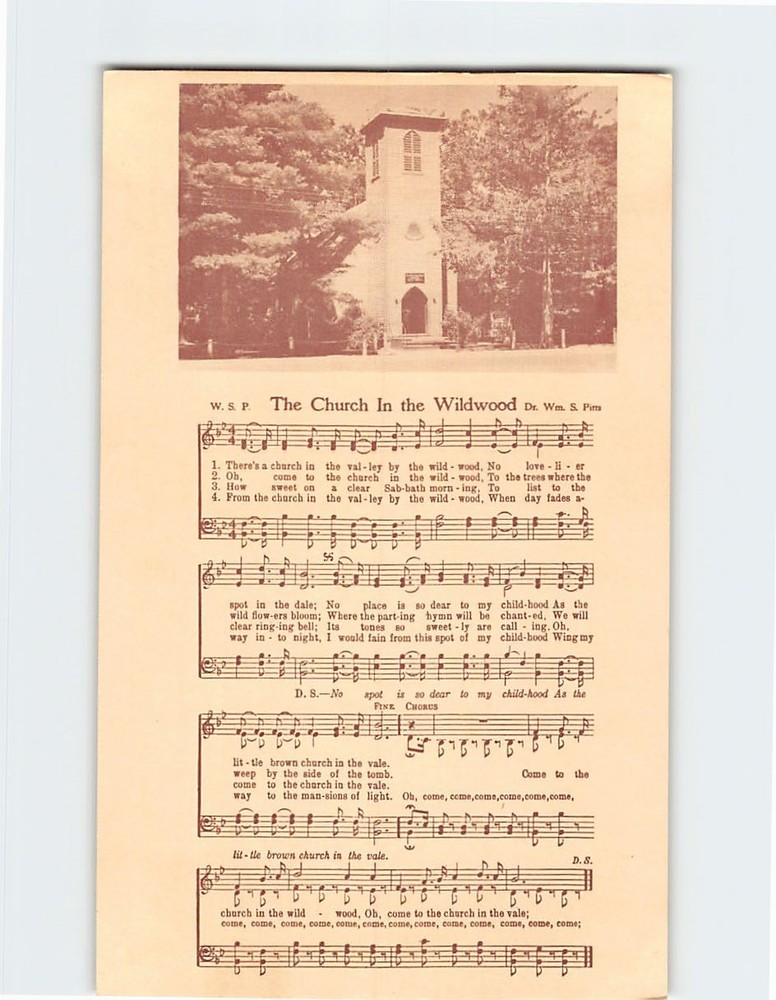 Postcard The Church In the Wildwood Nashua Iowa USA