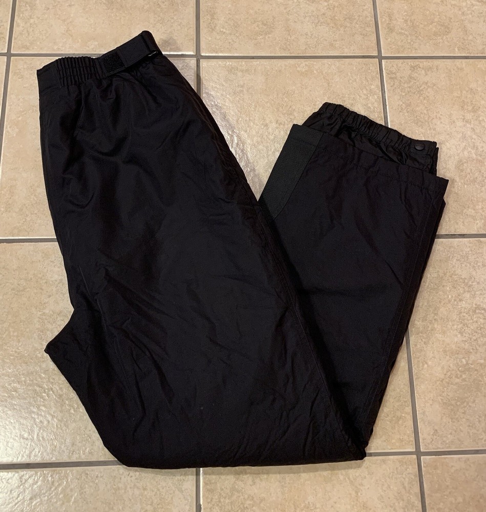 Women's M Reg L.L. BEAN Thermore Black Insulated Ski Snow Pull On Pants 0CS61