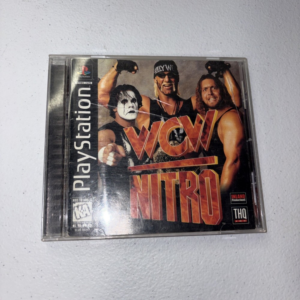 WCW Nitro (Sony PlayStation 1, 1998) Complete CIB Tested Works