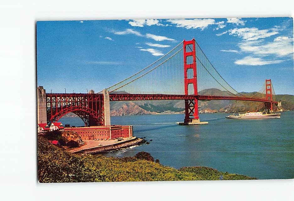 Postcard Golden Gate Bridge San Francisco California USA