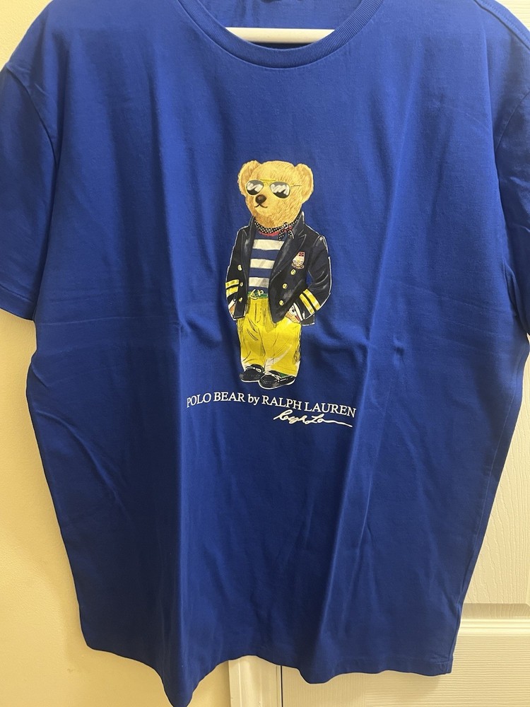 Polo Ralph Lauren Polo Bear Blue Graphic Classic Fit Men's T-Shirt Size M
