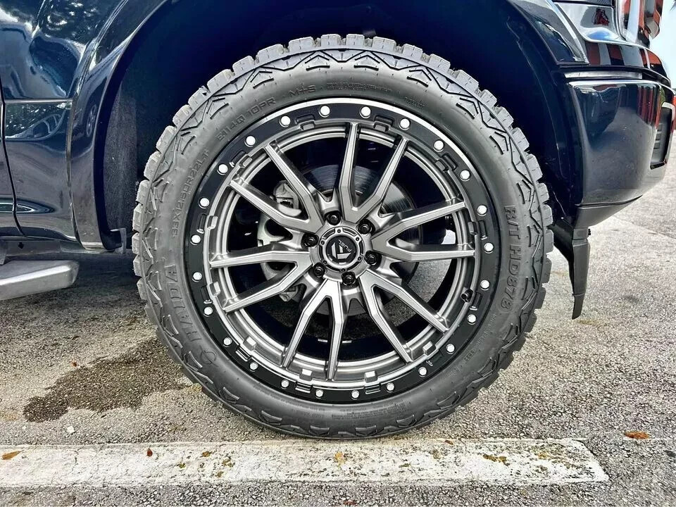 22x10 Fuel D680 Rebel Gray Wheels Rims 33