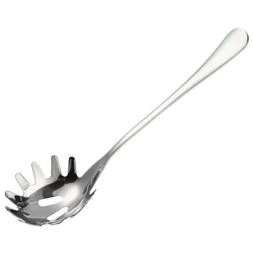 Stainless Steel Pasta Server Spoon with Non-Slip Grip