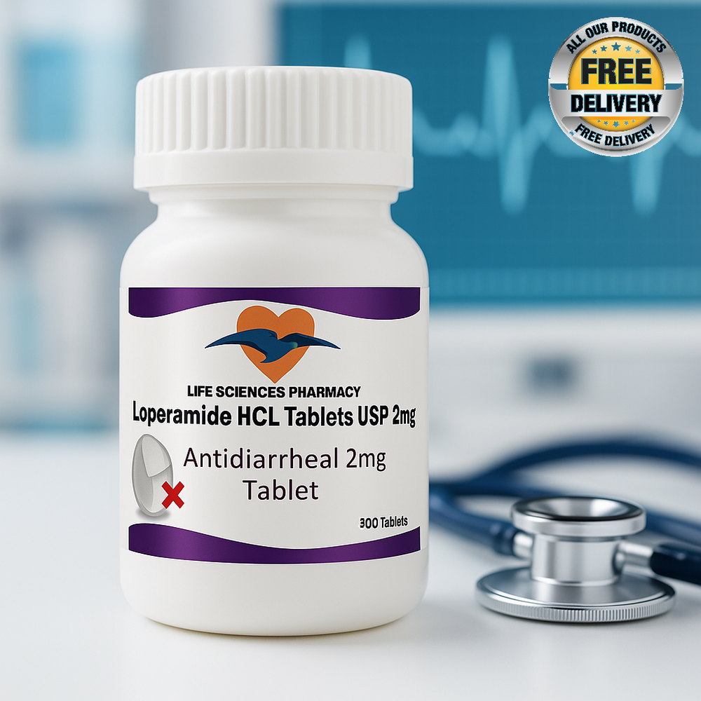 Anti-Diarrheal 2MG 300 Caplets - Fast Relief-Made in USA-Fast Ship- Exp 09/2027