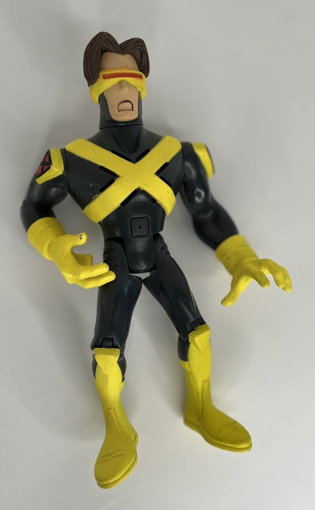Marvel X-Men Evolution Cyclops Talking Figure 9” Vintage 2000 Doll Yellow Black