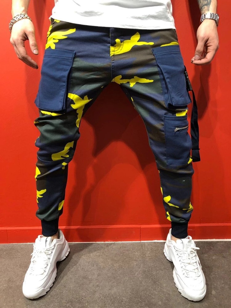 Men's Hip Hop Fitness Jogger Pants for Casual Workout & Sports