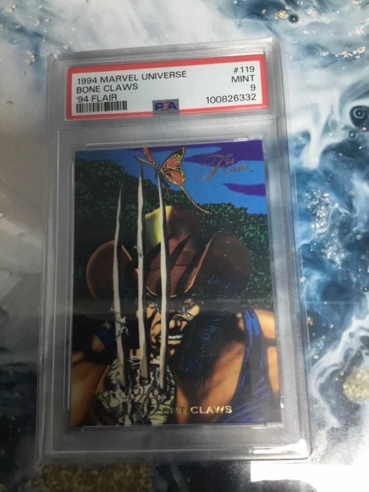 WOLVERINE 1994 Marvel Universe Bone Claws Flair #119 PSA 9 MINT Fresh slab