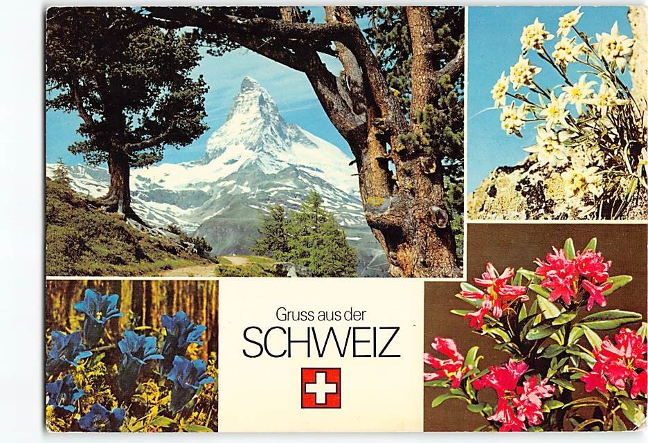 Postcard Gruss aus der Switzerland