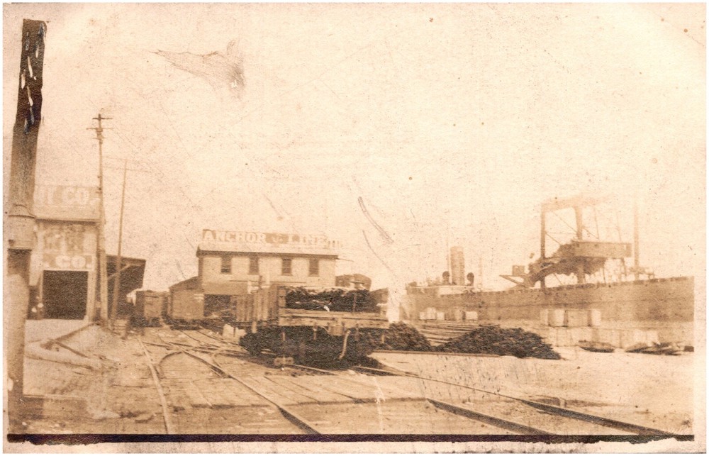 Anchor Line & Penn Railroad Ore Docks Erie Pennsylvania PA 1910s RPPC Postcard