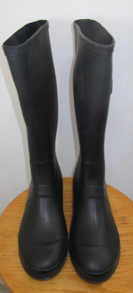 Marc Jacobs Skull Head Knew High Black Rubber Rain Boots Women's 10