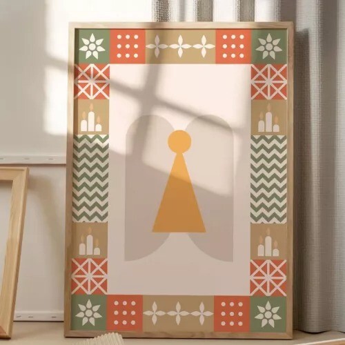 Colorful Angel Wall Art poster Choose your Size