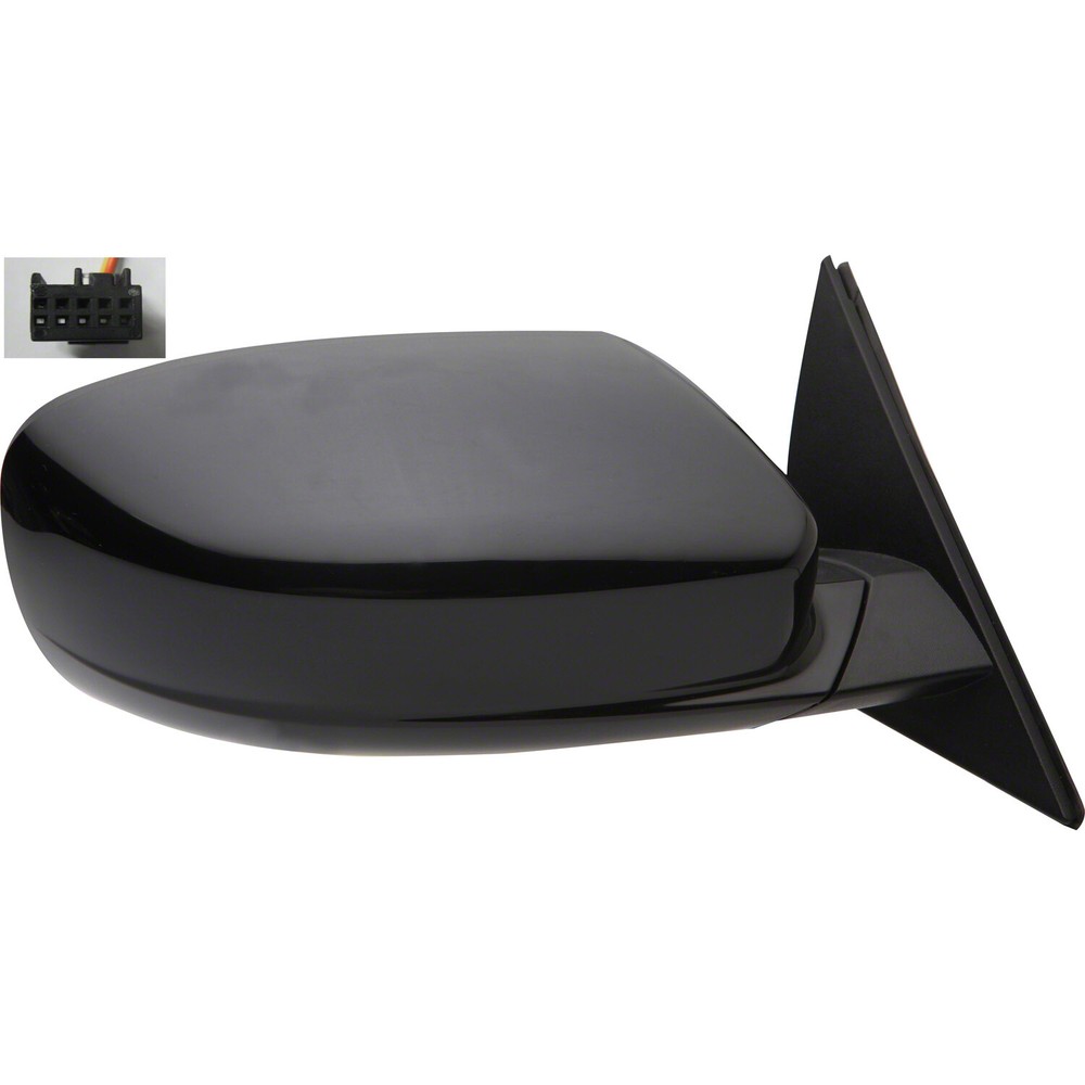 Unpainted Power Convex Passenger Side Door Mirror Manual Folding 128-03186R
