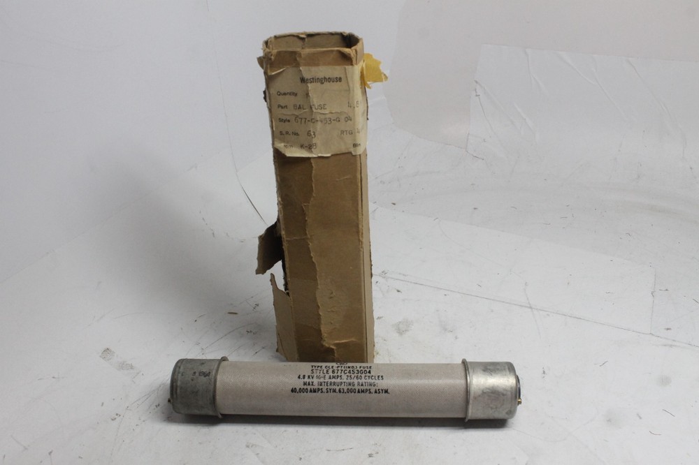 Westinghouse 677C453G04 Fuse Type CLE-PT 4.8Kv 10A Amps 25/60HZ