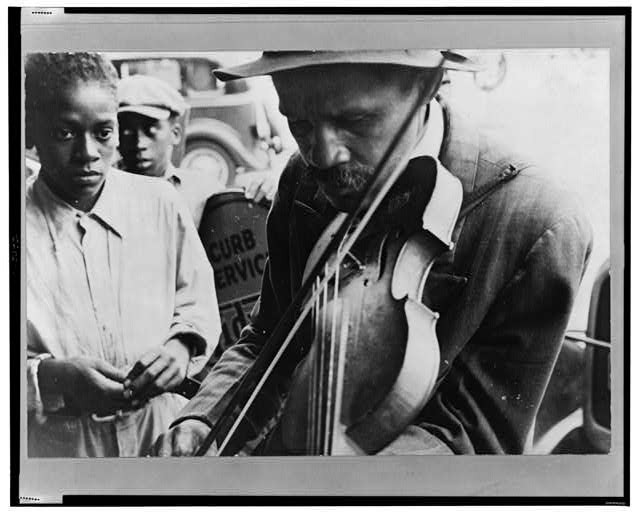 Photo:Blind street musician, West Memphis, Arkansas