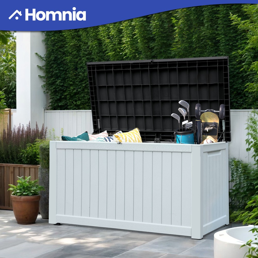 XL Outdoor Storage Box 230 Gallon Patio Deck Weatherproof Bench Seat Pool Garden