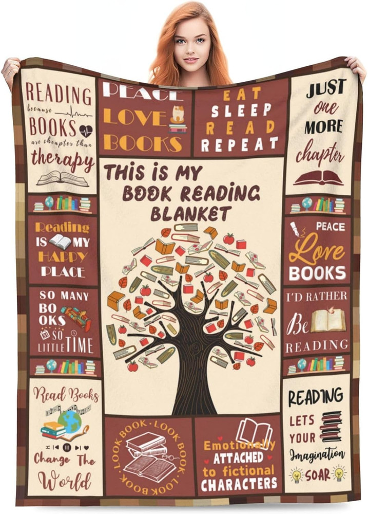 Book Lovers Gifts Blanket Bookish Gifts for Women Bookworm Readers Librarian ...
