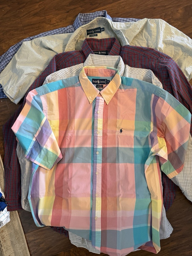 Polo Ralph Lauren Button Up Shirts XL Lot Of 5