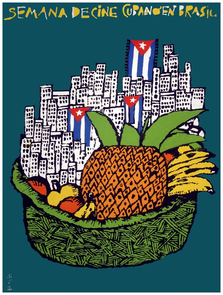 Cuban poster.BRAZIL Festival.Cafe Decor.art.Tropical.Home interior wall design