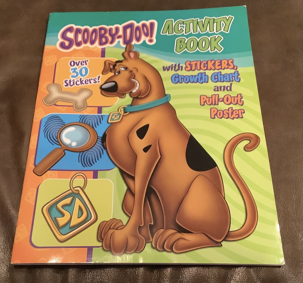 Scooby-Doo Sticker/Activity Book w/Poster/ Growth Chart New(152ia)
