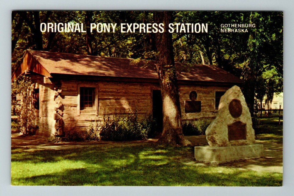 Gothenburg NE-Nebraska, Original Pony Express Station, Vintage Postcard
