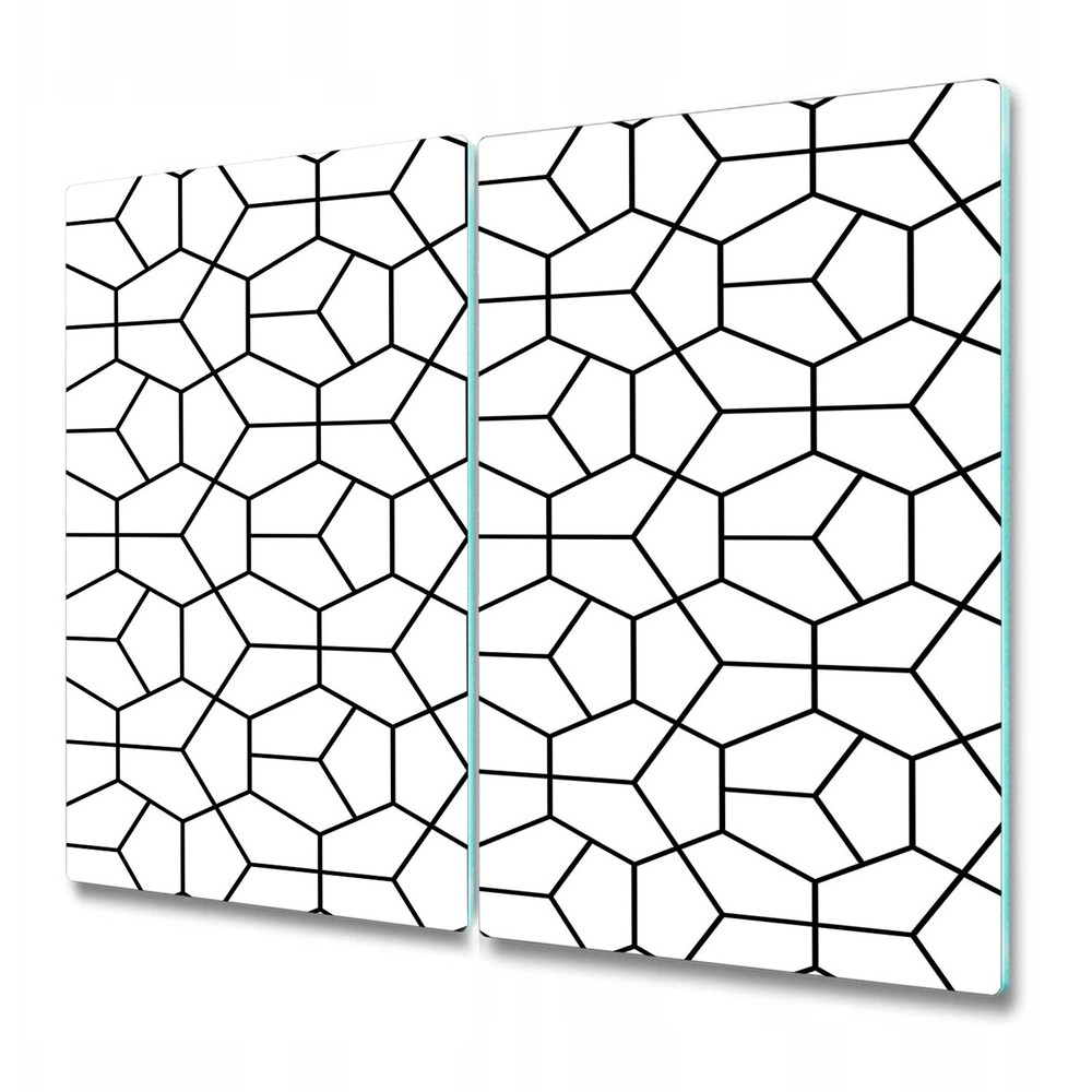 Glass Chopping Cutting Board Worktop Saver Abstract shape white 2x30x52