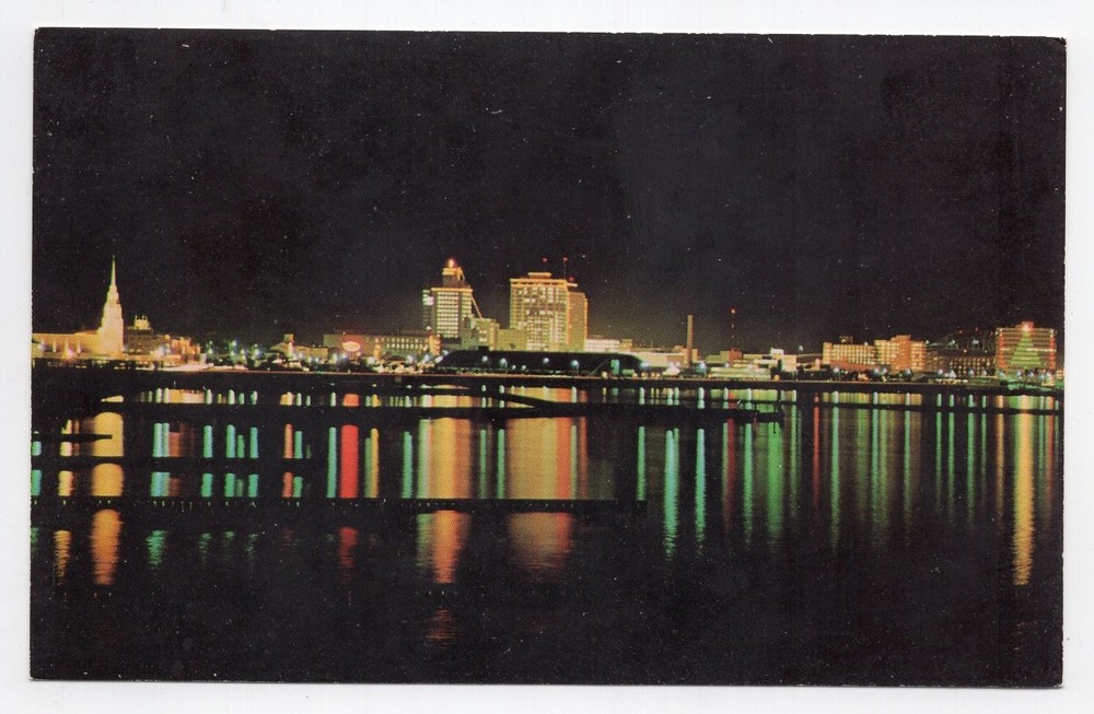 1960s? Chrome - CLOSEOUT - Christmas Lights at Night - Corpus Christi, Texas