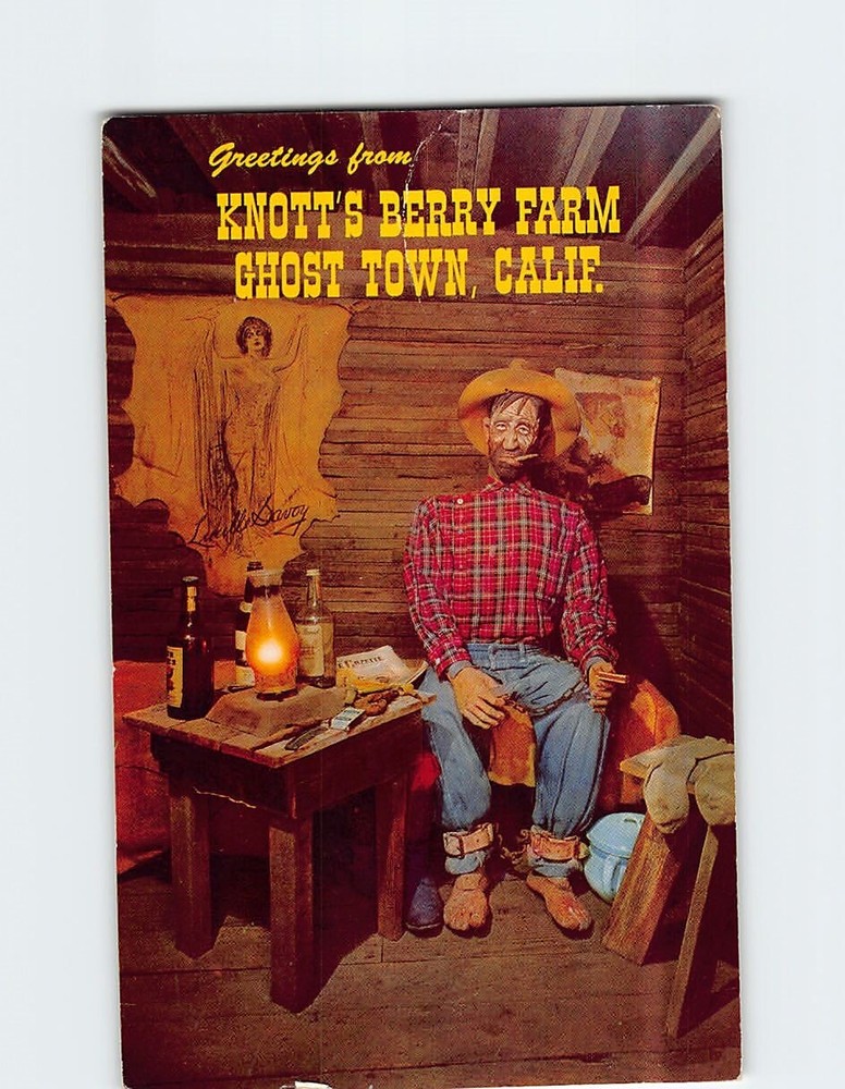 Postcard Sad-Eye Joe Greetings from Knott's Berry Farm Ghost Town California USA