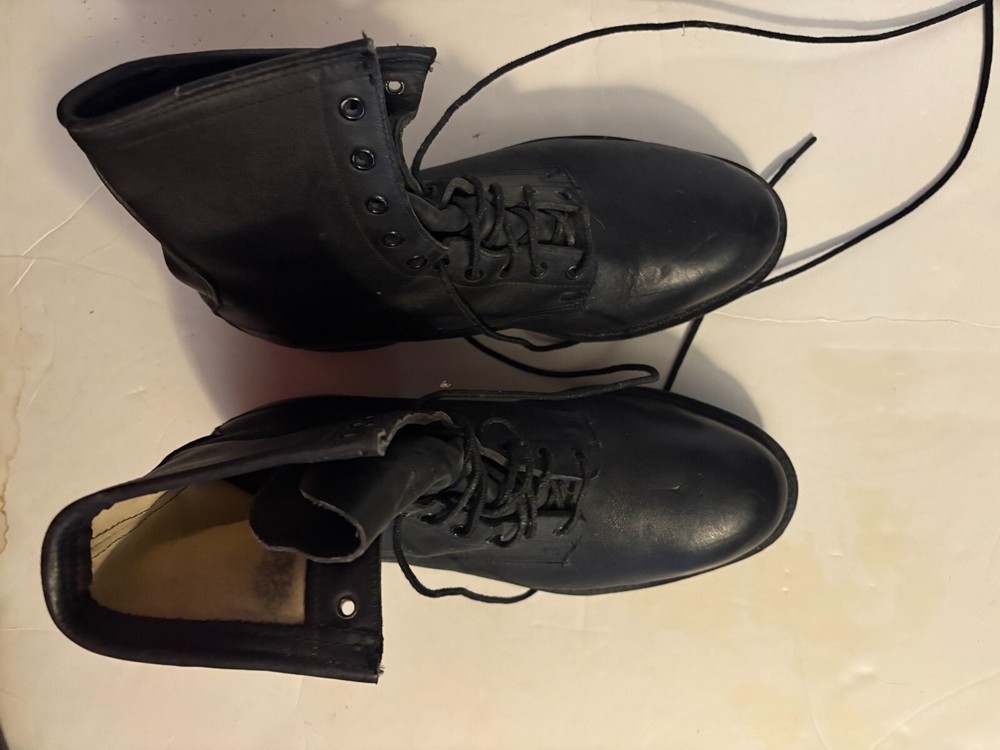 Vintage 1994 Wolverine Black Steel Toe Military Combat Boots Men Size 10R