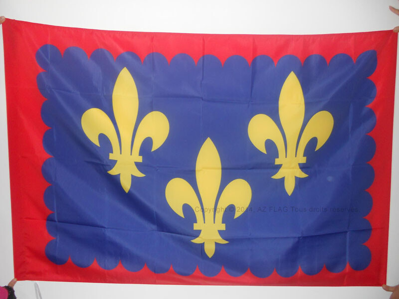 FRENCH PROVINCE OF ANJOU FLAG 2' x 3' for a pole - FRANCE PROVINCE FLAGS 60 x 90