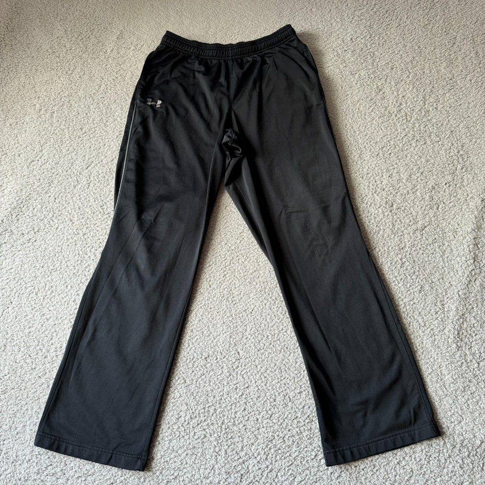 Under Armour Pants Mens Large Black Strength Track Jogger Sweat Training Loose