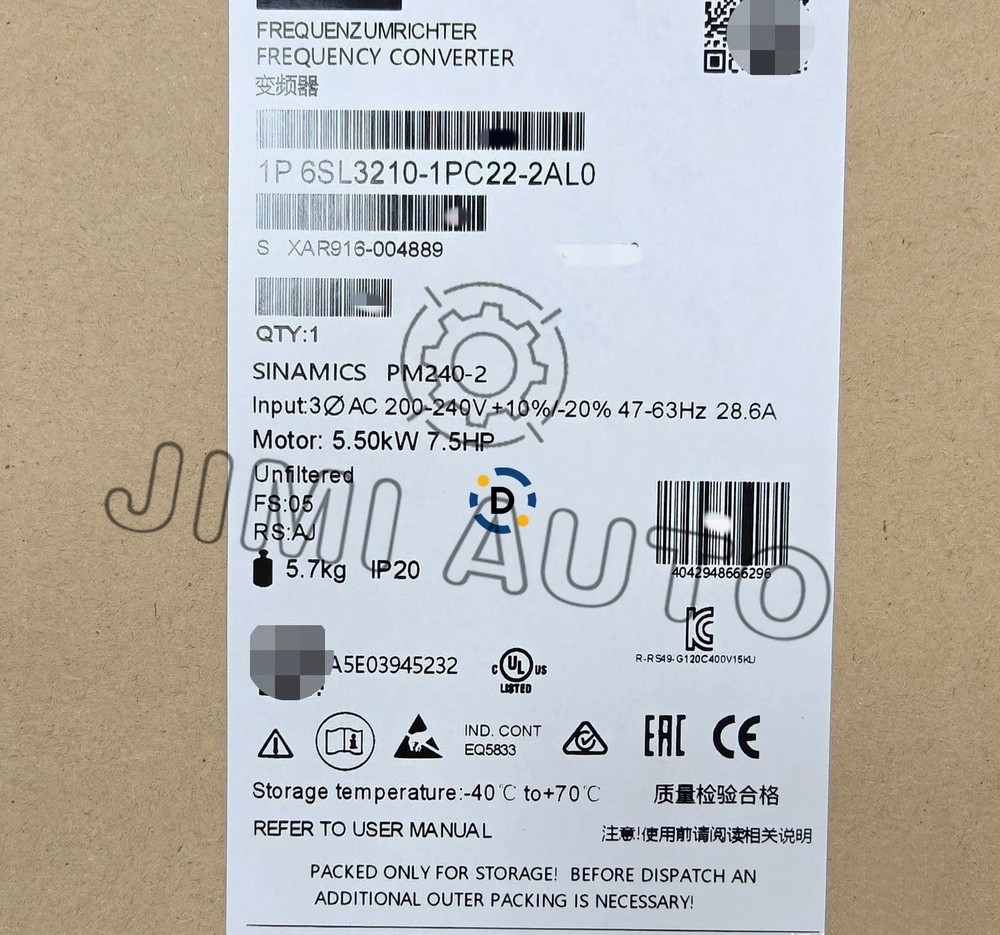 1PCS Brand New Siemens 6SL3210-1PC22-2AL0 Frequency Converter Fast Delivery EQ