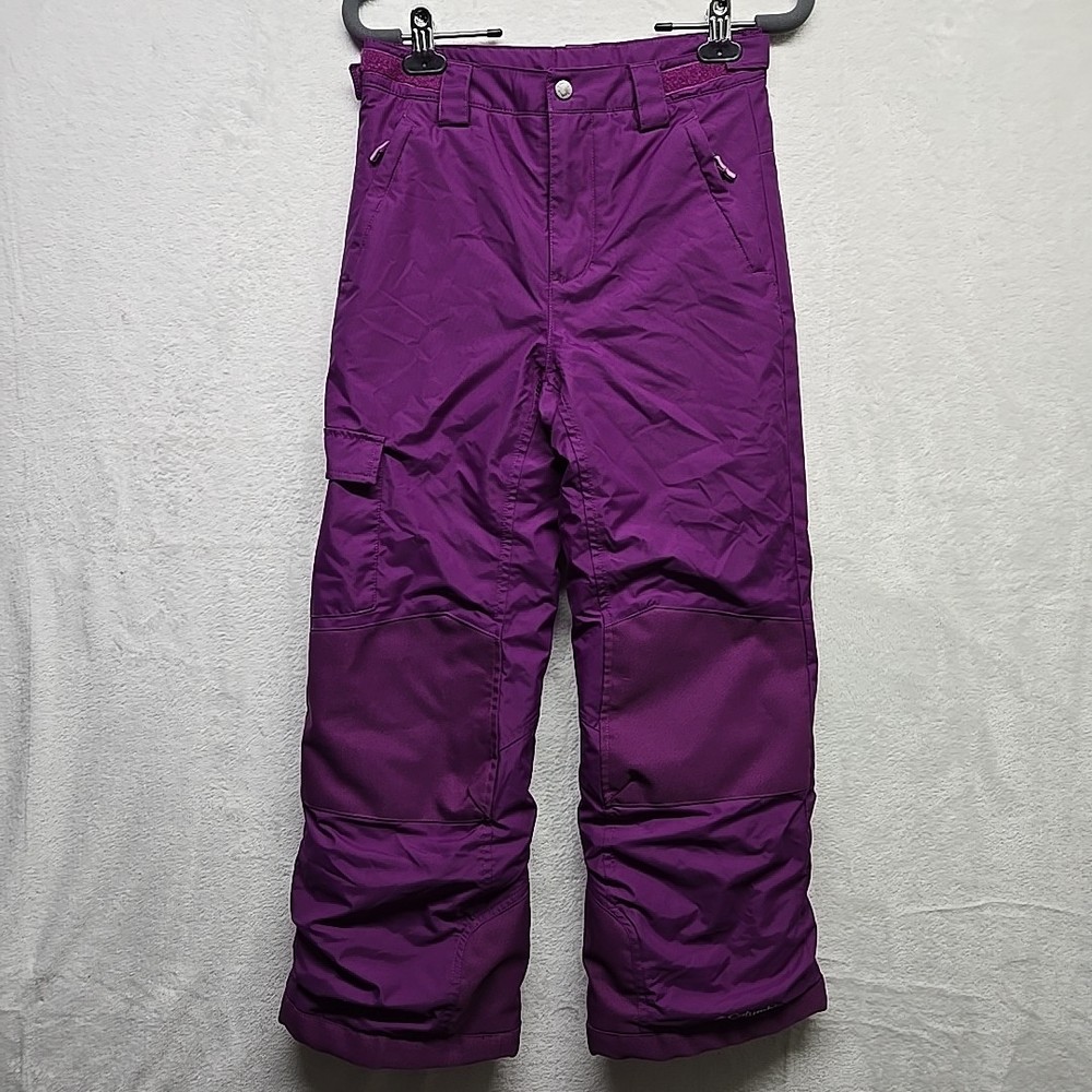 Columbia Youth Omni-Tech Snow Pants in Purple with Outgrow System - Medium
