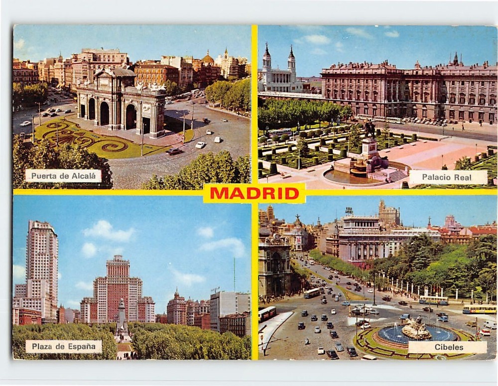 Postcard Scenes & Views Madrid Spain