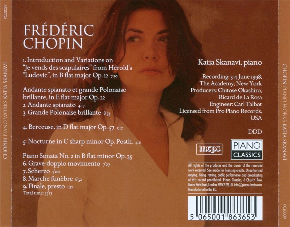 Katia Skanavi Chopin: Piano Works New Cd