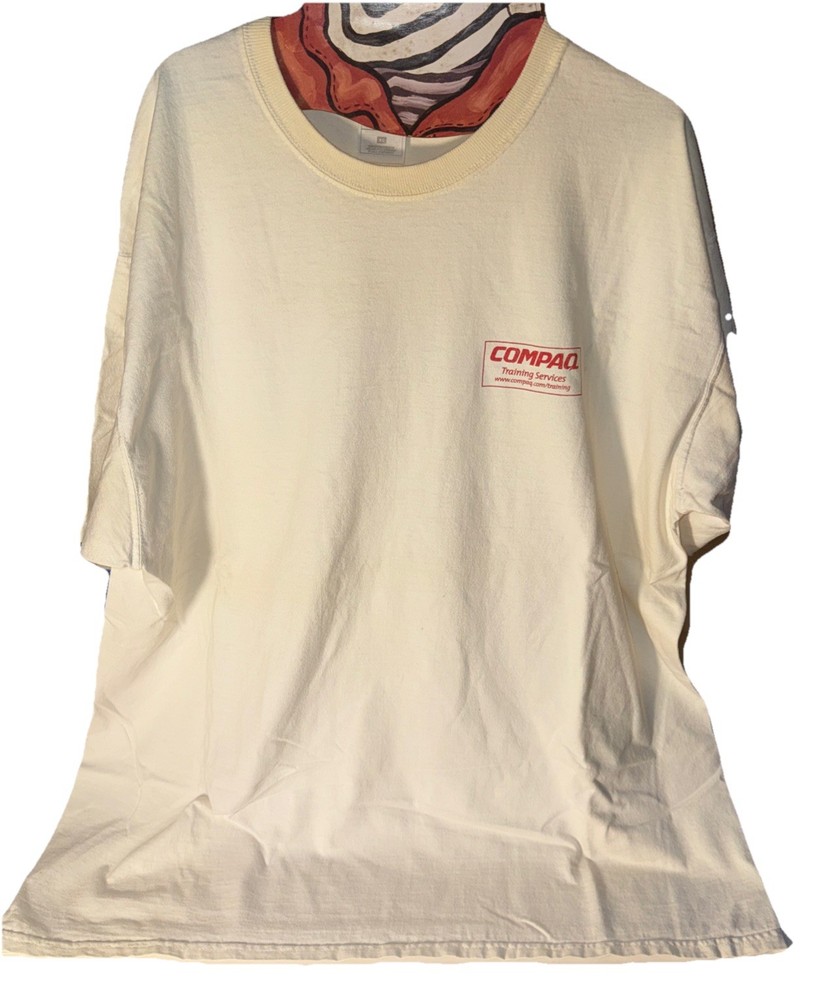 Compaq Computer TShirt XL Compaq Training Services Fruit of the Loom Made in USA