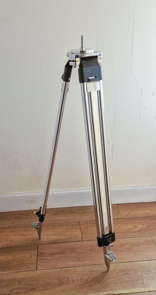 Leica polished surveyors tripod for mounting strand and other theatre lights