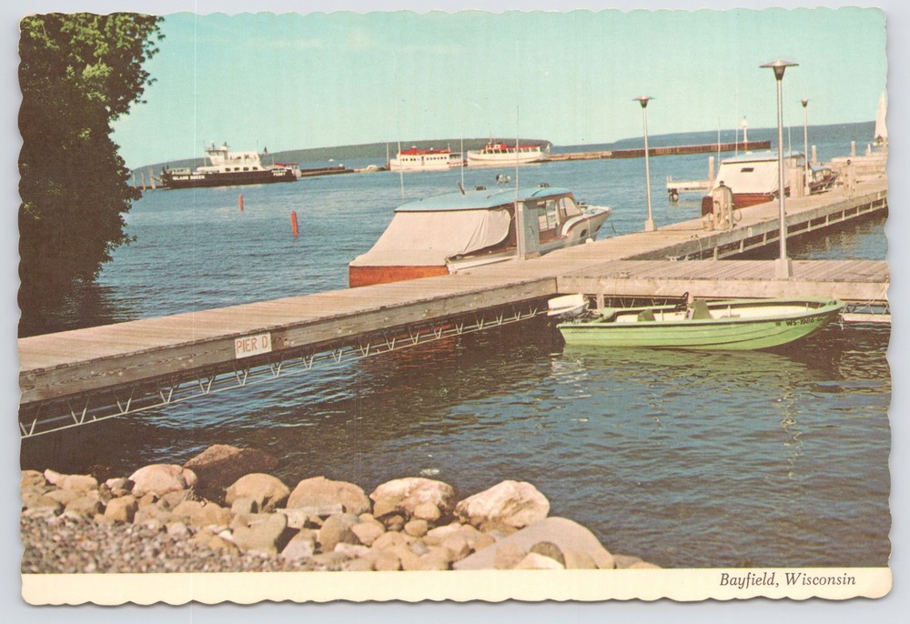 Bayfield WI~Apostle Island Marina~Front~Ferry Boat Island Queen~Continental PC