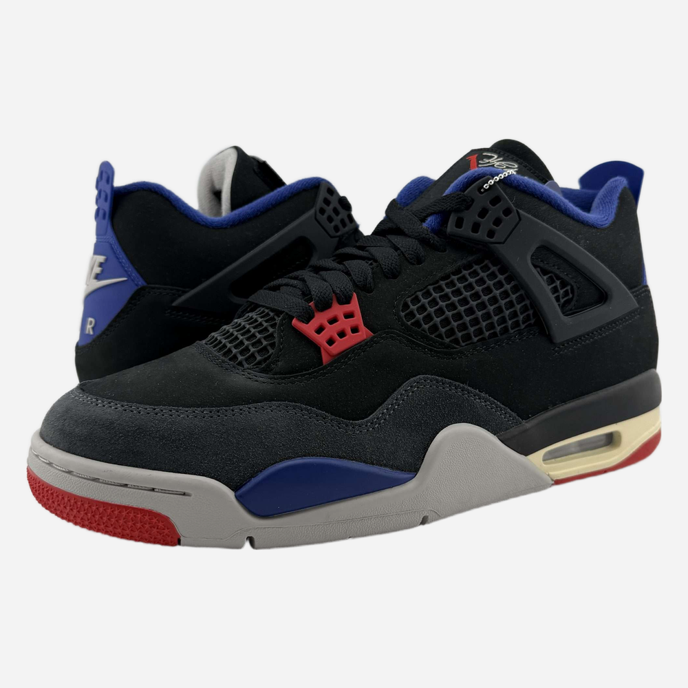 Air Jordan 4 Retro Black/Fire Red-Deep Royal Blue 10.5 New with Box FV5029 003