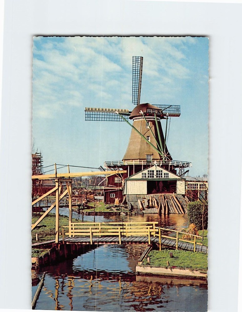 Postcard Dutch Windmill Netherlands