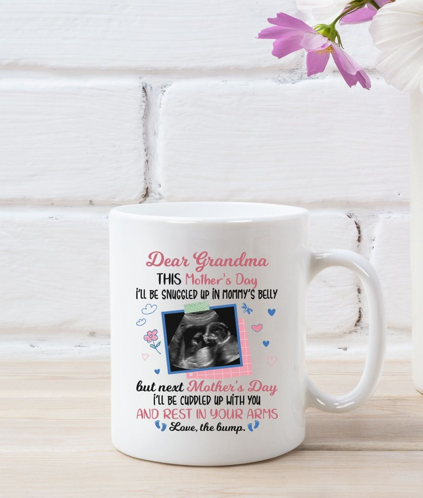 Personalized Ultrasound Baby Bump Mug Expecting Grandma Mug New Grandma Cup