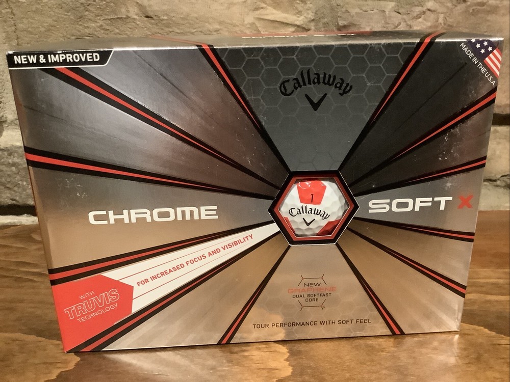 Callaway CHROME SOFT X TRUVIS Balls 1 Dozen