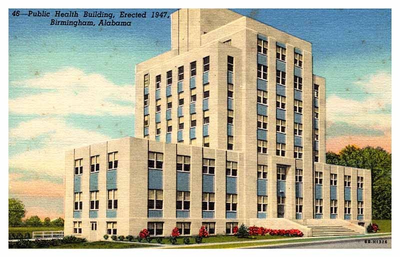Postcard BUILDING SCENE Birmingham Alabama AL m/09 AQ6319