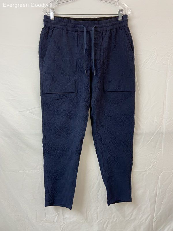 Lululemon Men's Blue Pockets Drawstring Stretch Bowline Ankle Pants Size Large