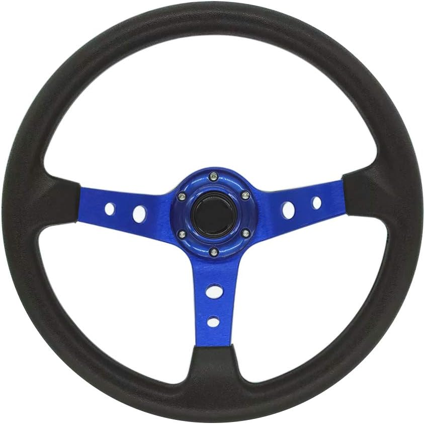 Universal Fit 350Mm Racing Steering Wheel 3 Aluminum Spokes 6 Bolts Steering Whe