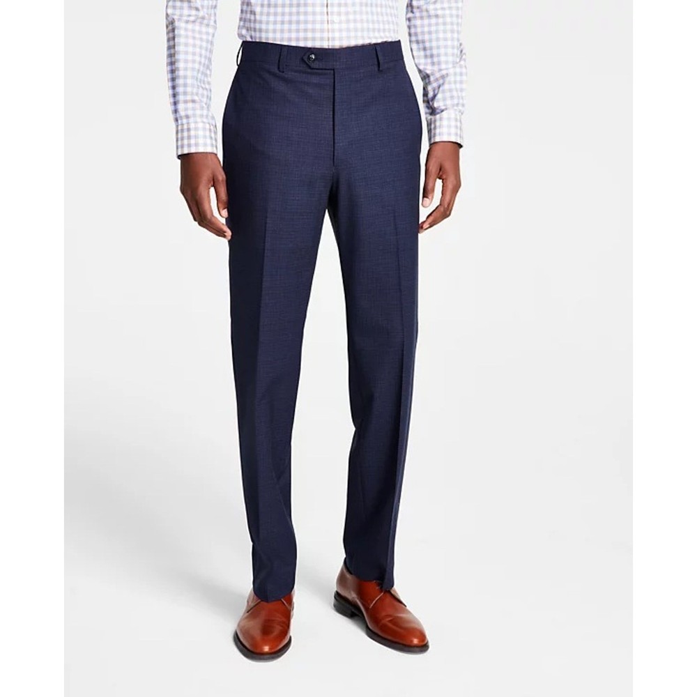 Michael Kors Men's Blue Solid Marvin Classic Fit Formal Dress Pants Size 40W 32L