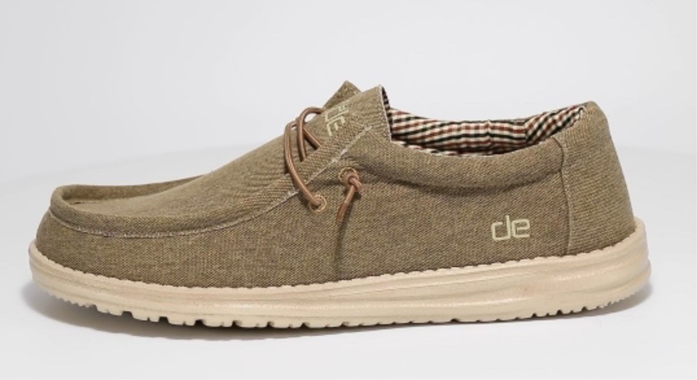 Hey Dude Wally Canvas Slip On Shoe Men Size 14 Nut Colorway