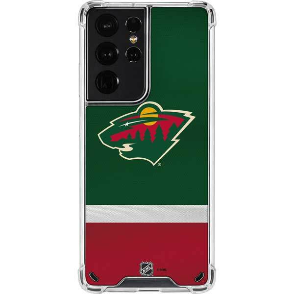 NHL Minnesota Wild Galaxy S21 Ultra 5G Clear Case - Minnesota Wild Jersey